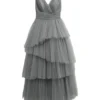 GREY TULLE DRESS