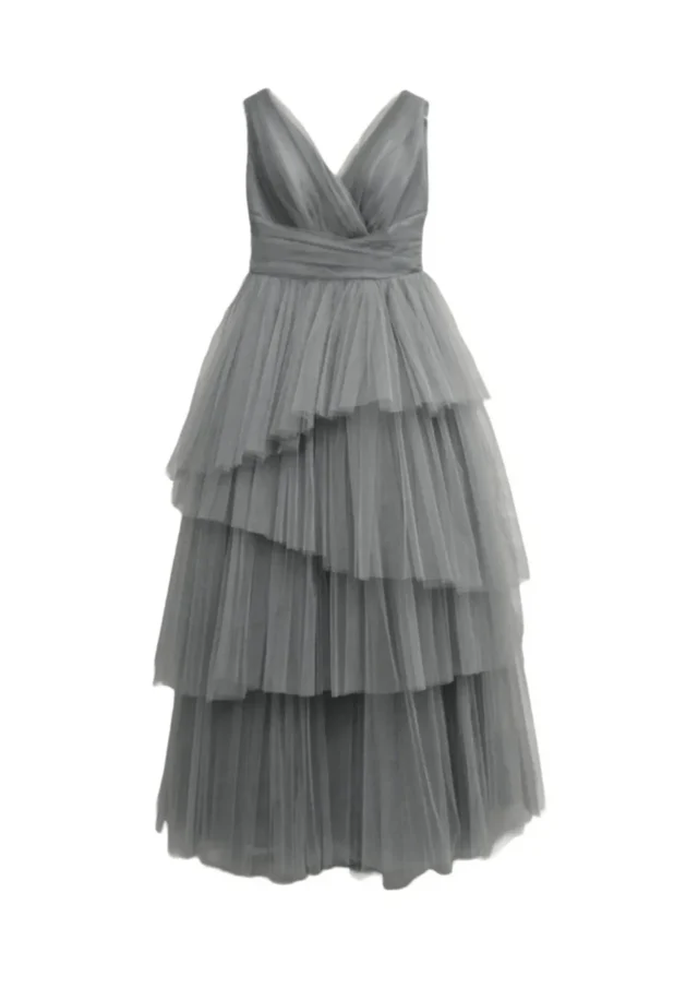 GREY TULLE DRESS
